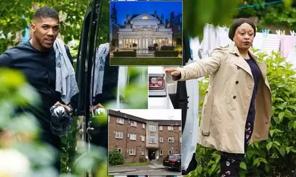 (Photos) Anthony Joshua moves back into his mother’s two-bedroom ex-council flat
